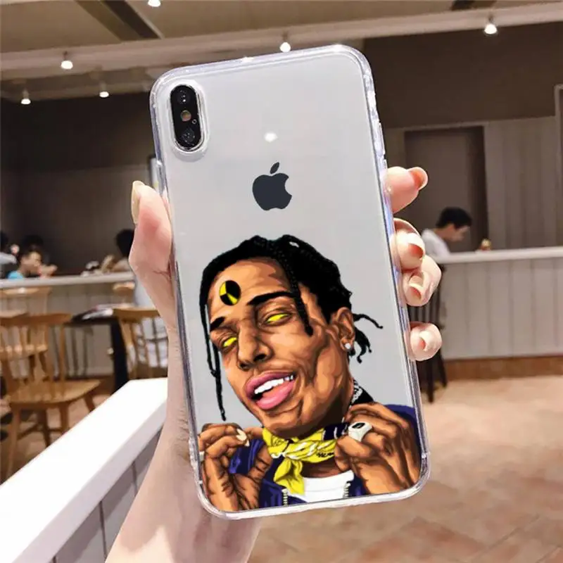 

ASAP Mob Asap Rocky Rapper Phone Cases Transparent soft For iphone 5 5s 5c se 6 6s 7 8 11 12 plus mini x xs xr pro max