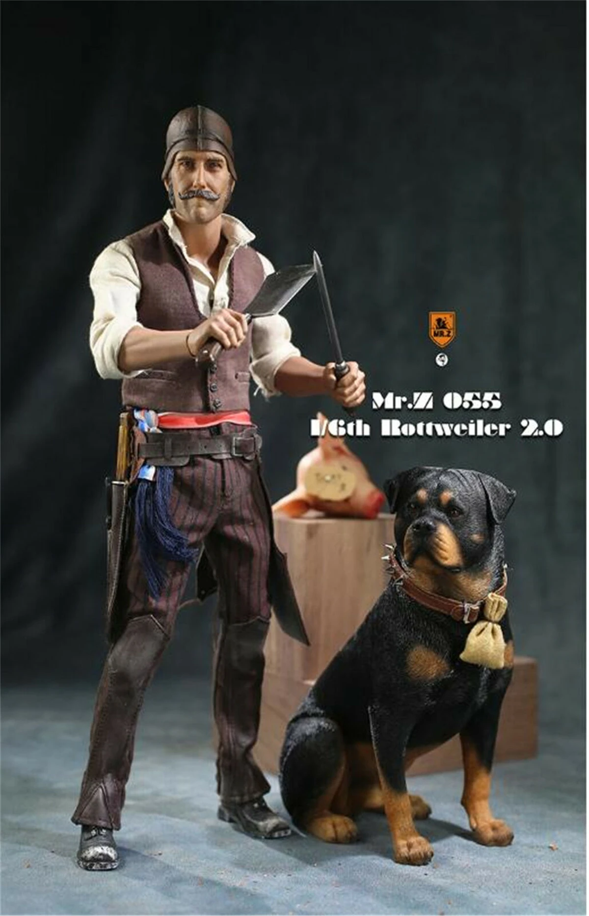 Mr.Z 1/6 Pet Rottweiler лояльная собака Полицейская Модель Животного Фигурка Декор Игрушка