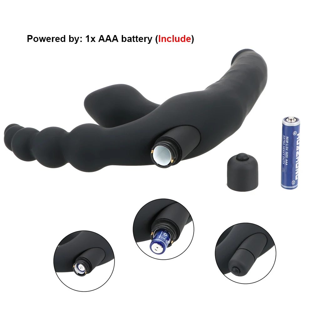 Prostate Massager Anal Plug Vibrator Anus Stimulation Beads Strapon Dildo Sex Toys for Men Women Adult Products | Красота и здоровье
