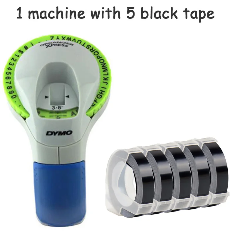 Dymo 12965 ручные принтеры этикеток dymo 1610 1540 motex c101 9 мм 3D тиснение ленты для Dymo Органайзер Xpress производители этикеток - Цвет: machine add 5 black