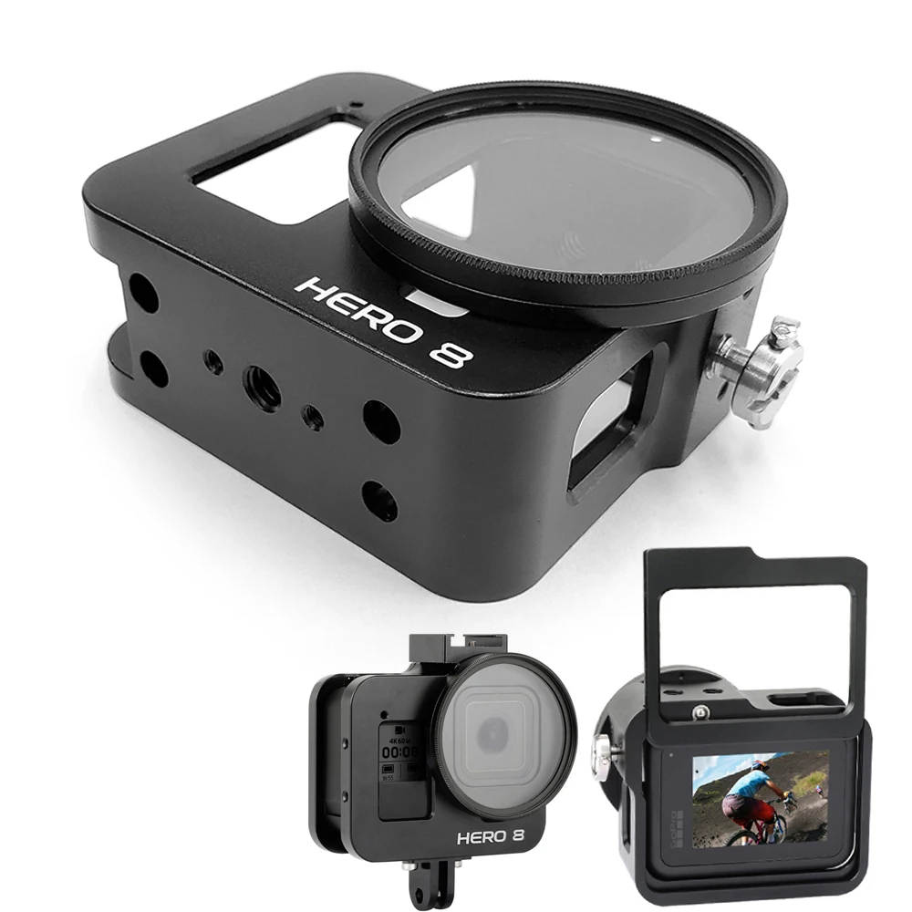 Чехол для GoPro HERO8 корпус из алюминиевого сплава с ЧПУ защитный чехол УФ-линзой 8