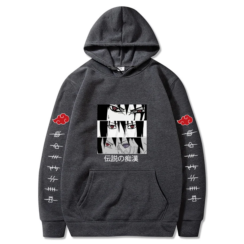 

Hot Fashion Hoodies Japanese Anime Streetwear Itachi Pullover Sweatshirt Men's Casual Autumn Winter 2021 Hip Hop Hoodie Pullover
