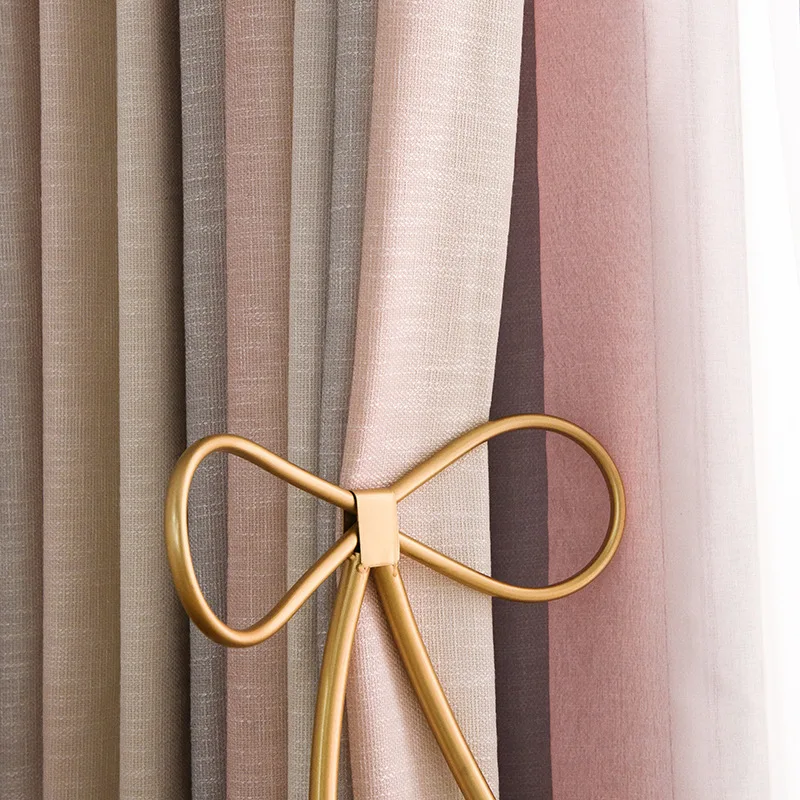 Горячая Распродажа новинка шторы для спальни из хлопковой смеси с серым