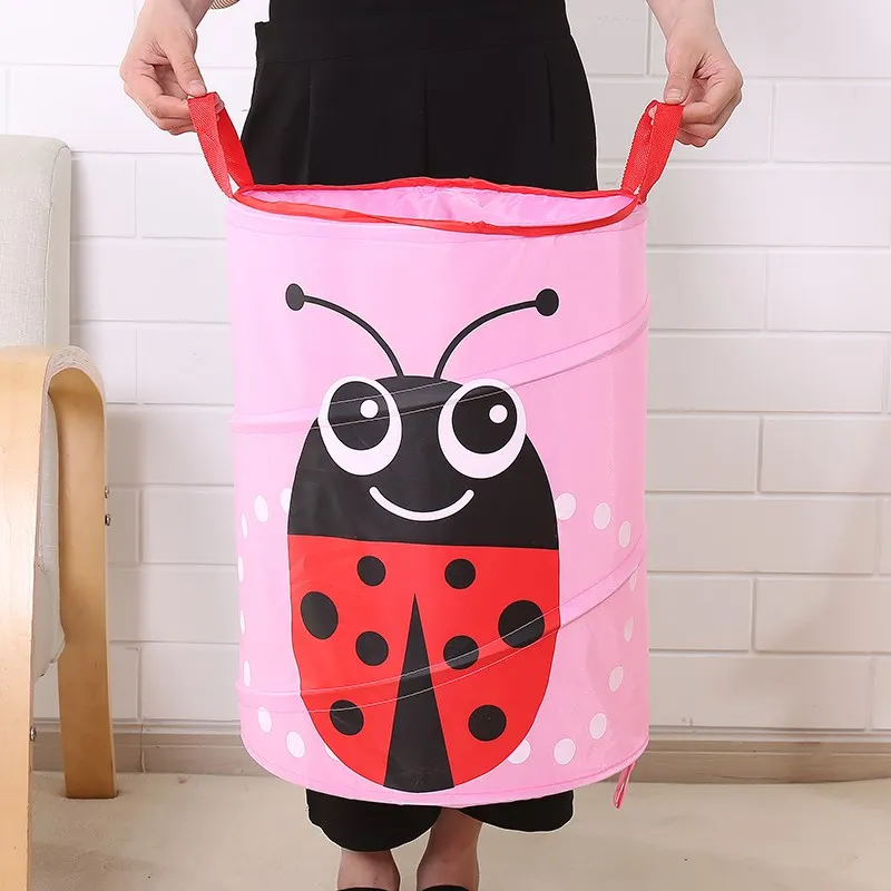 Foldable Large Capacity Storage Baskets Creative Cute Non-woven Fabrics Dirty Clothes Laundry Bag Cartoon Children Toys Holders | Дом и сад