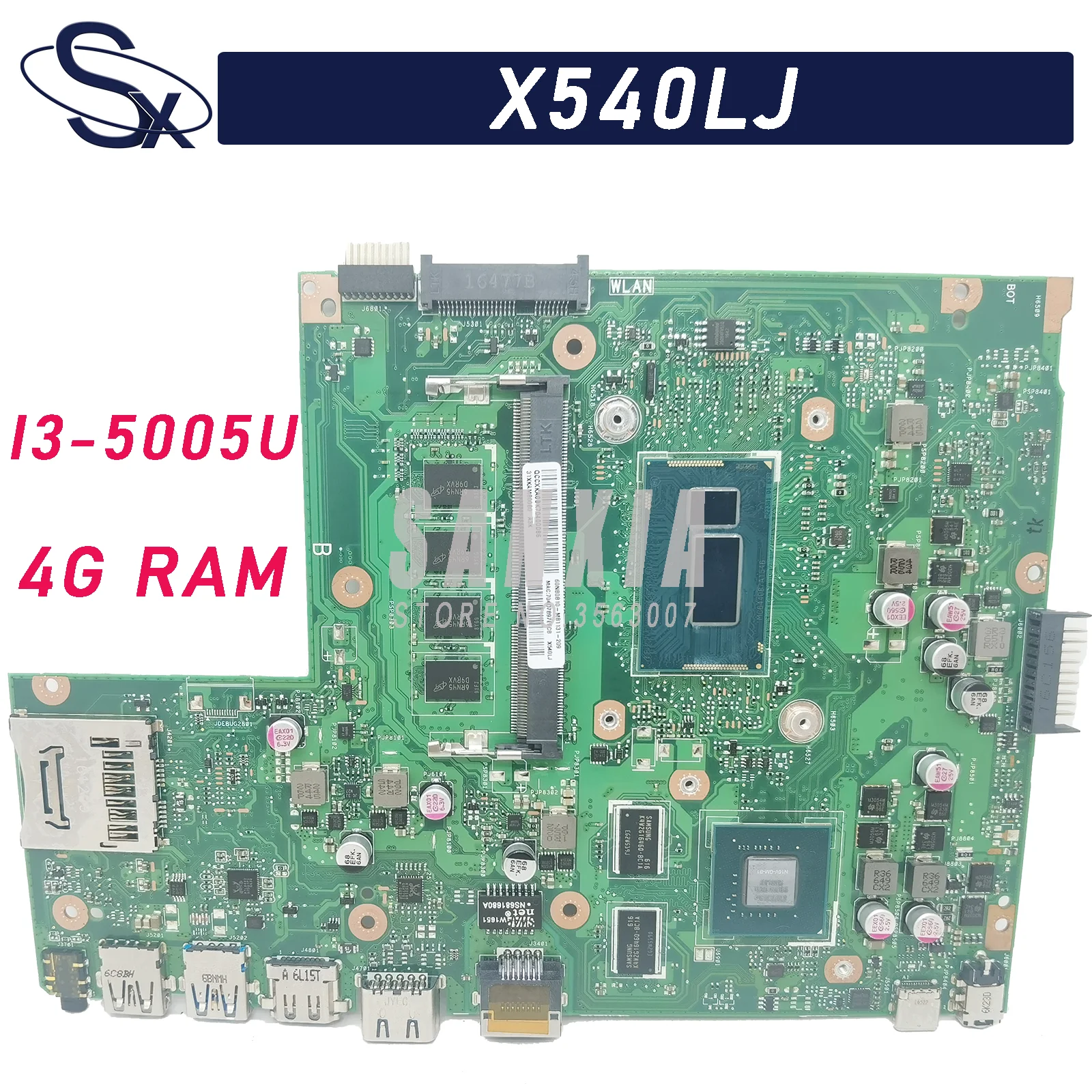 

KEFU X540LJ Laptop motherboard for ASUS VivoBook F540LJ F540LA A540LJ A540L original mainboard 4GB-RAM I3-5005U 100%OK