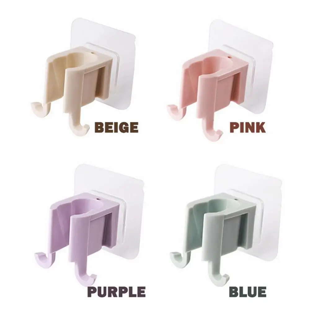 

1PC Bathroom Shower Holder Hook Punch-free Shower Bracket Shower Bathroom Seamless Base Wall Mount Storage Shower Hook W5A8