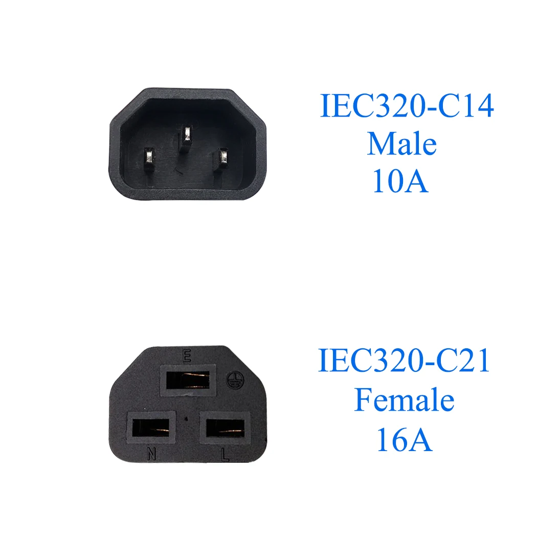 JORIDNO C14-C21 IEC 320 C14 штекер-двойной 2 * C21 Женский адаптер питания UPS PDU | Электроника