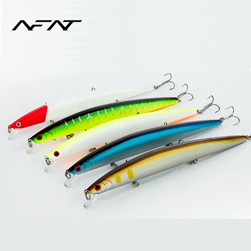 

AFAT 1 pcs Floating Minnow Lure 17.6cm 22g Artificial Hard Bait Fishing Wobbler for Bass Trout