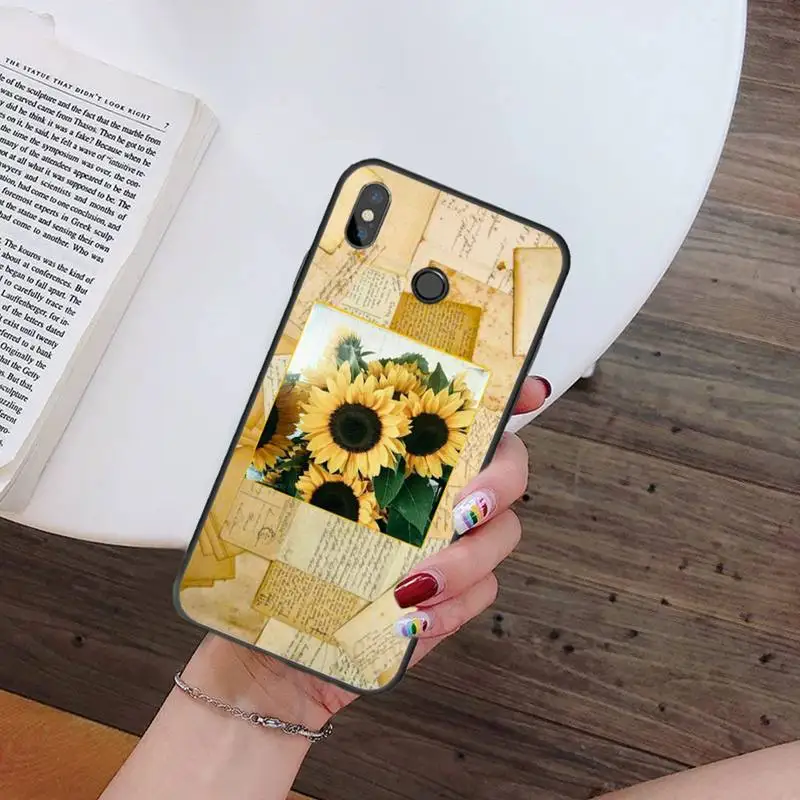 

Rose Flower Sunflower Phone Case For Xiaomi Redmi note 7 8 9 t k30 max3 9 s 10 pro lite