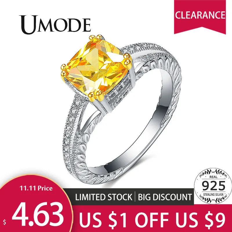 UMODE, новая мода, 925 пробы, серебряные кольца для женщин, трендовые, белое золото и золото, обручальные кольца, кольца Anillos Mujer ULR0394