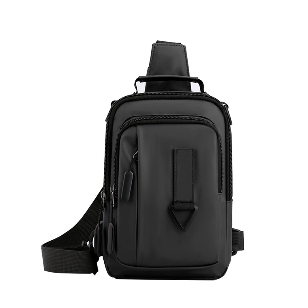 

Men Chest Bag Fashion Storage Shoulder Waist Sports Gift Charging Port Travel Large Capacity Nylon Cross Body Outdoor Adjustable