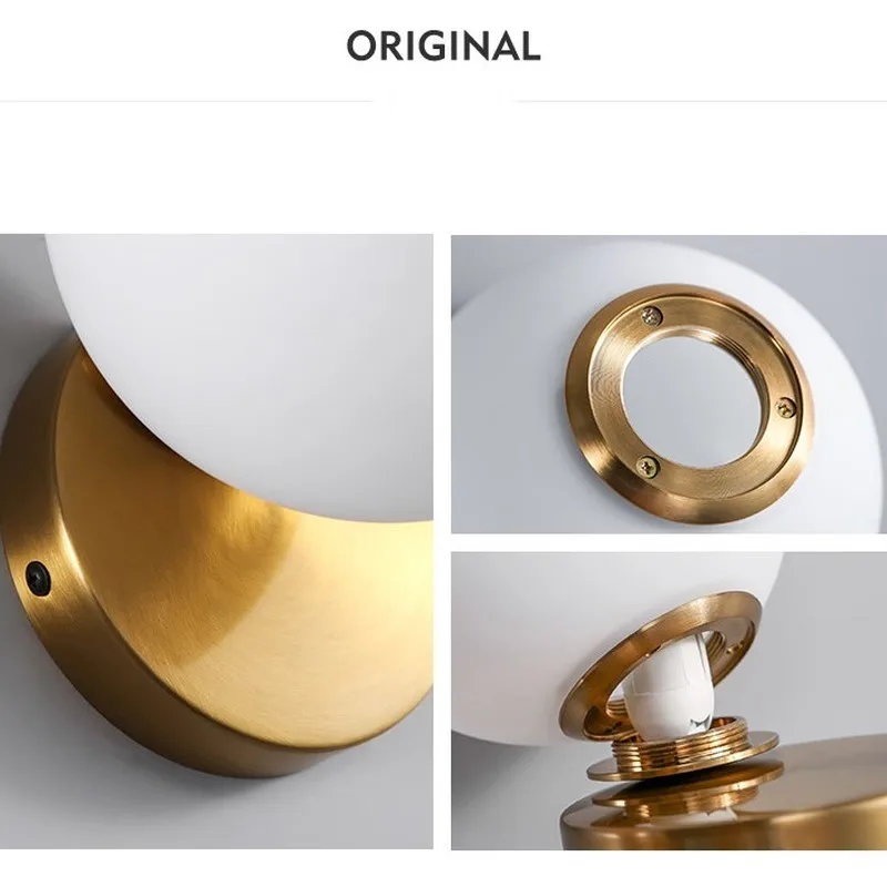 Современная светодиодная настенная лампа со стеклянными шариками комнатные