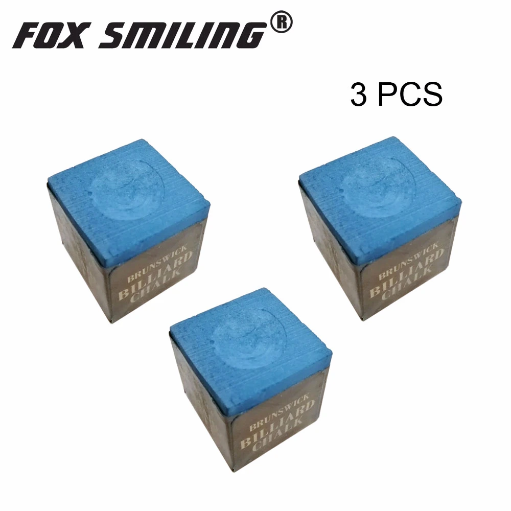 Fox Smiling бильярдный мел масло сухой бильярдный не скользящий Мел Настольный Мел с хорошим качеством - Цвет: Blue 3PCS