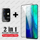 Защитная пленка 2 в 1 для Infinix Note 8i, закаленное стекло