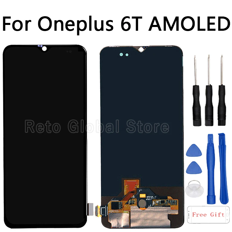 6 41 &quotAMOLED оригинальный для Oneplus 6T ЖК-дисплей сенсорный экран дигитайзер замена