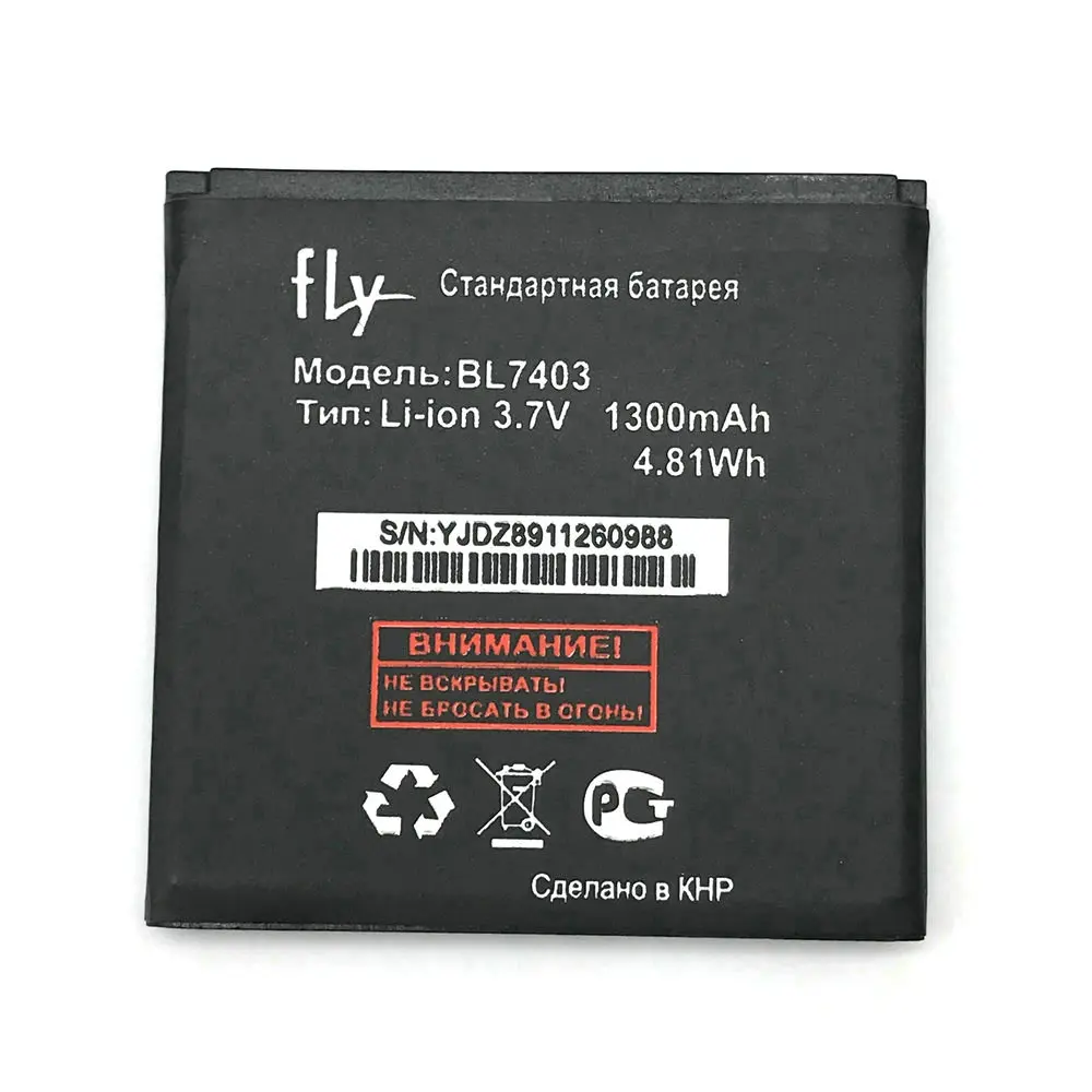 Новый BL7403 1300mAh Высокое качество литий ионный аккумулятор для Fly мобильный телефон