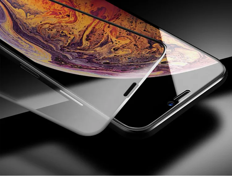 5 Pcs 9D Tempered Glass film For iPhone X 7 8 6 6s Plus Screen Protector Full Cover Protective XR XS Max | Мобильные телефоны и