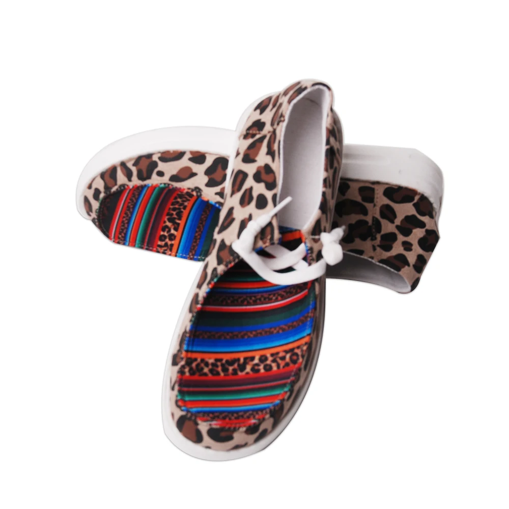 

Wholesale RTS Leopard Cow Sunflower Holly Lightweight Jazz Boat Shoes For Ladies DOM1111717