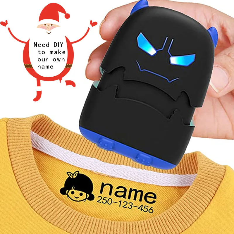 

2021 Custom Ink Pad Name Stamp For Clothing Personalized Stamps For Kids Cloths,Fabric Stamper Funny DIY sellos personalizados