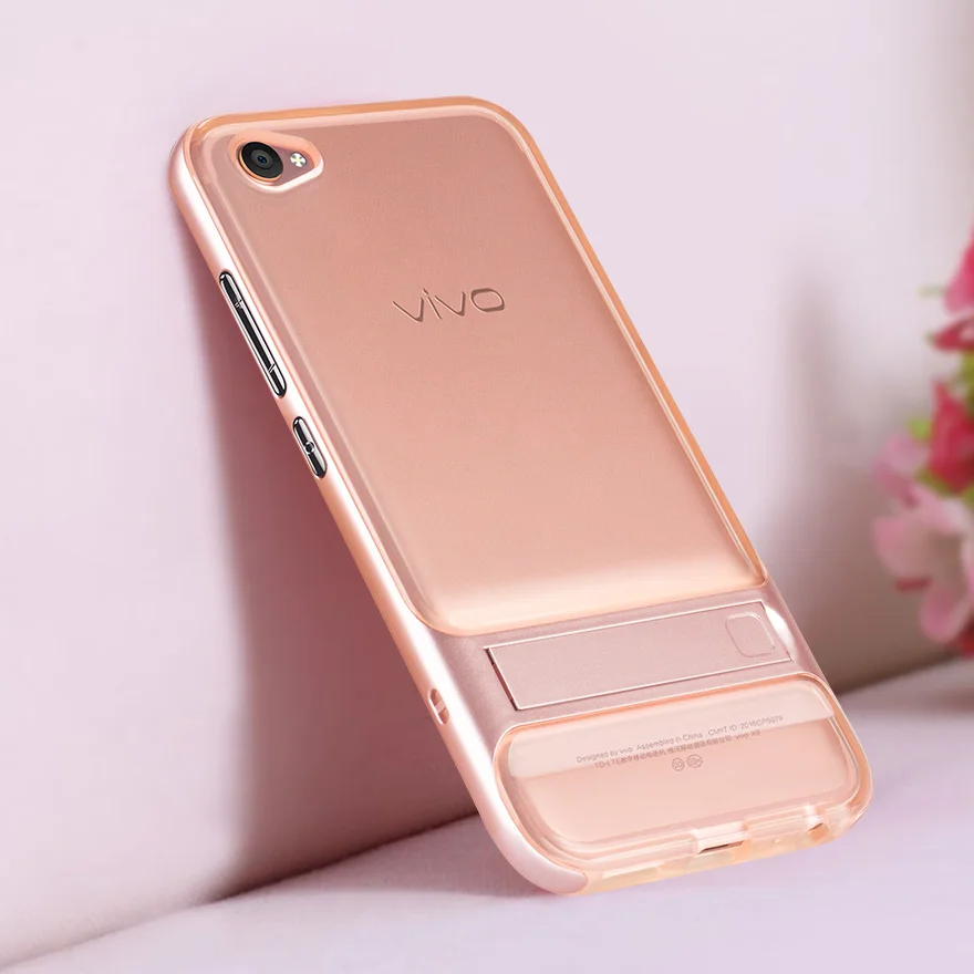 3D Kickstand мобильный телефон чехол для VIVO X9 5 Гибридный TPU + PC 360 Защитная силиконовая