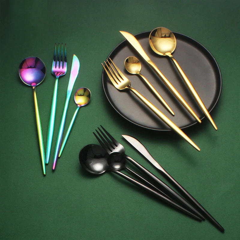 Набор столовых приборов из нержавеющей стали 304 роскошный нож вилка ложка десерт