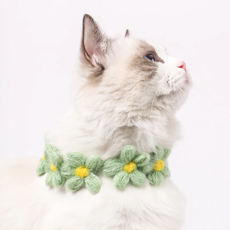 Ошейник кошек цветов декоративный ошейник и собак ручной работы Тедди для щенков