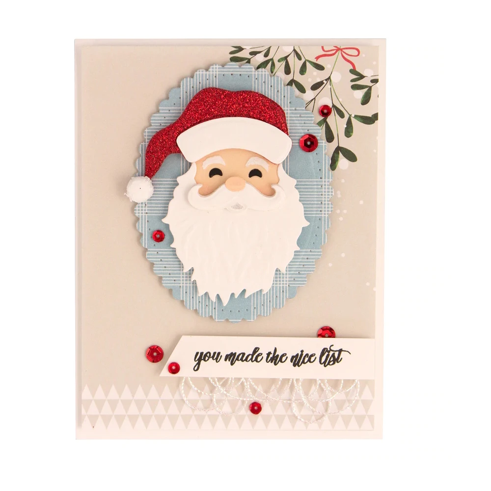 Рождественские металлические Вырубные штампы Санта Клауса для фотографий