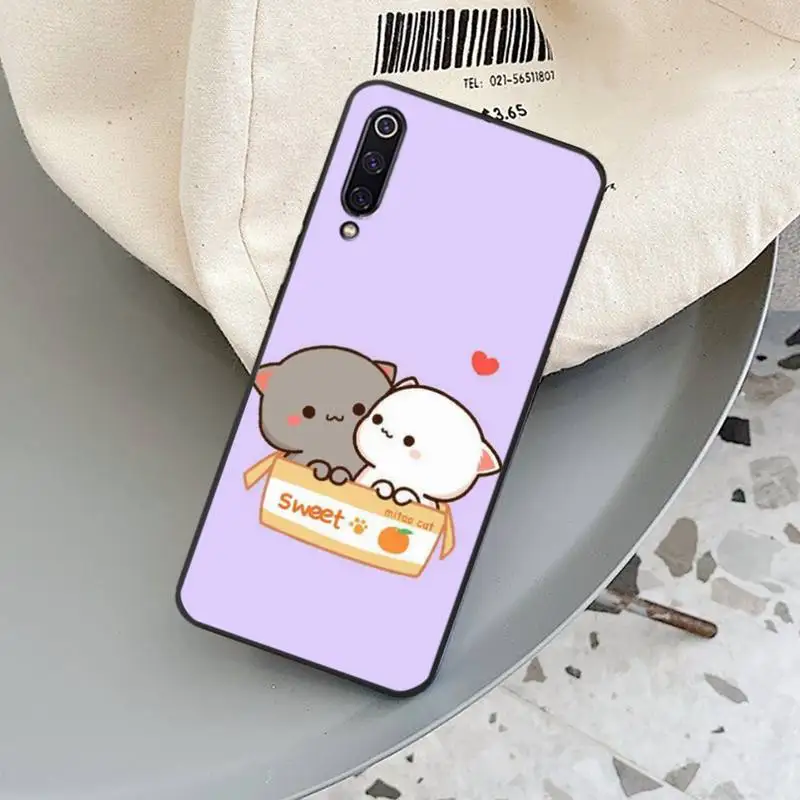 

Cartoon Peach Mochi Cat Phone Case for Xiaomi mi 6 6plus 6X 8 9SE 10 Pro mix 2 3 2s MAX2 note 10 lite Pocophone F1