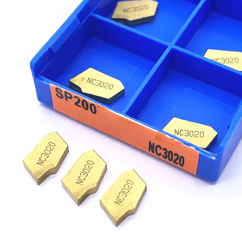 

10PCS grooving inserts SP200 PC9030 NC3020 NC3030 grooving carbide inserts SP 200 lathe tools turning insert