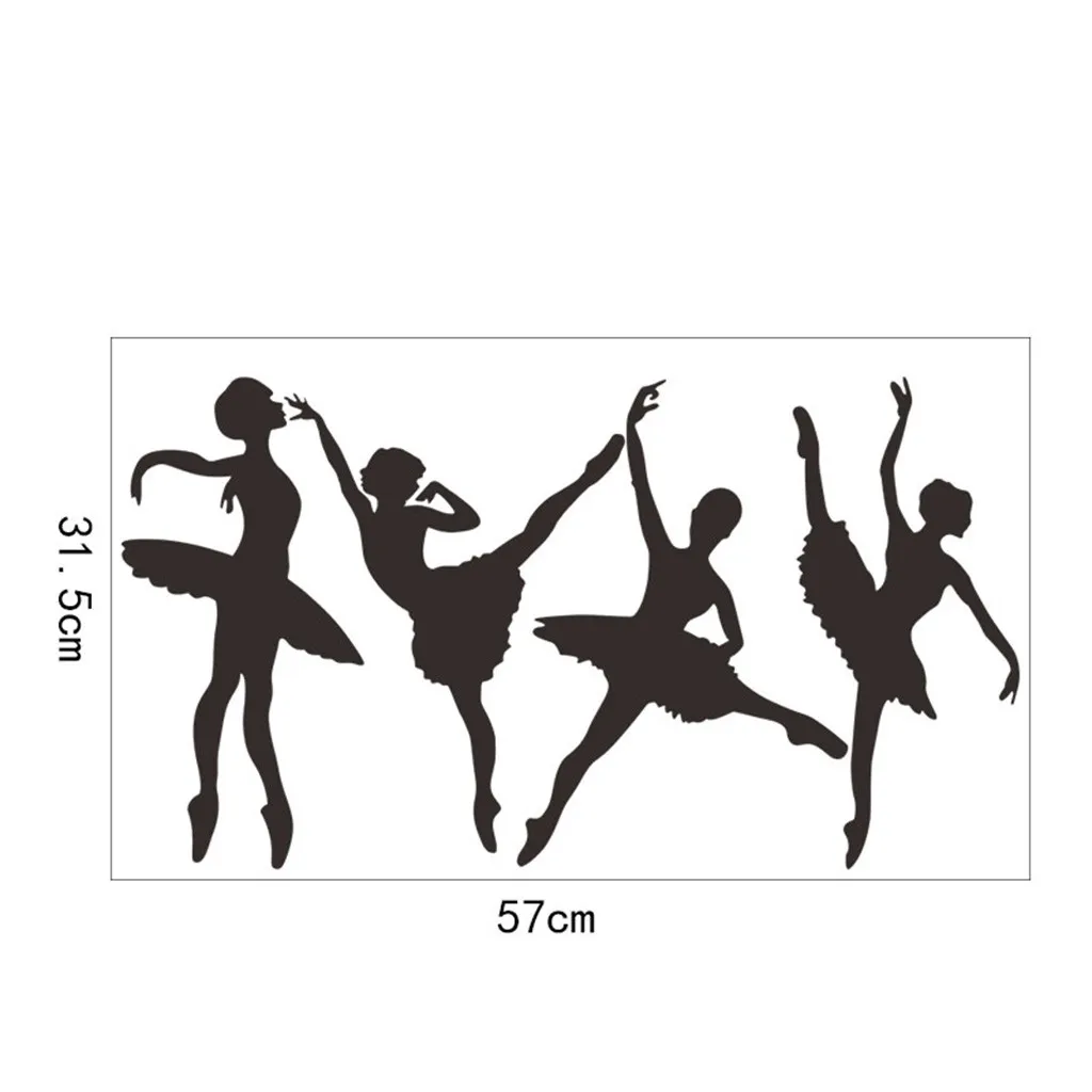 Creative Ballet Girl Combination Wall Stickers Children'S Room Home DIY Decoration Living High Quality | Дом и сад