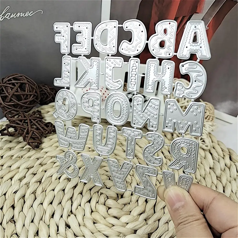 Deguang capital letter metal cutting die 27 pieces set DIY scrapbook paper card template embossing decoration craft handmade | Дом и сад