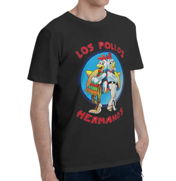 

Мужские футболки LOS POLLOS Hermanos с буквенным принтом, мужские футболки, Высококачественная футболка 2019, куриные братья