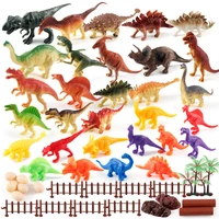 50pcs simulation dinosaur toy set dinosaur storage box kids toy decoration holiday gift