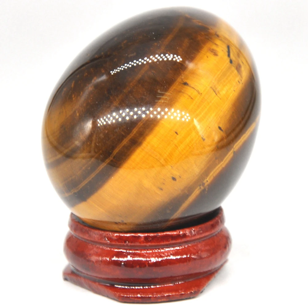 Камень тигровый глаз в форме яйца 35x50 мм