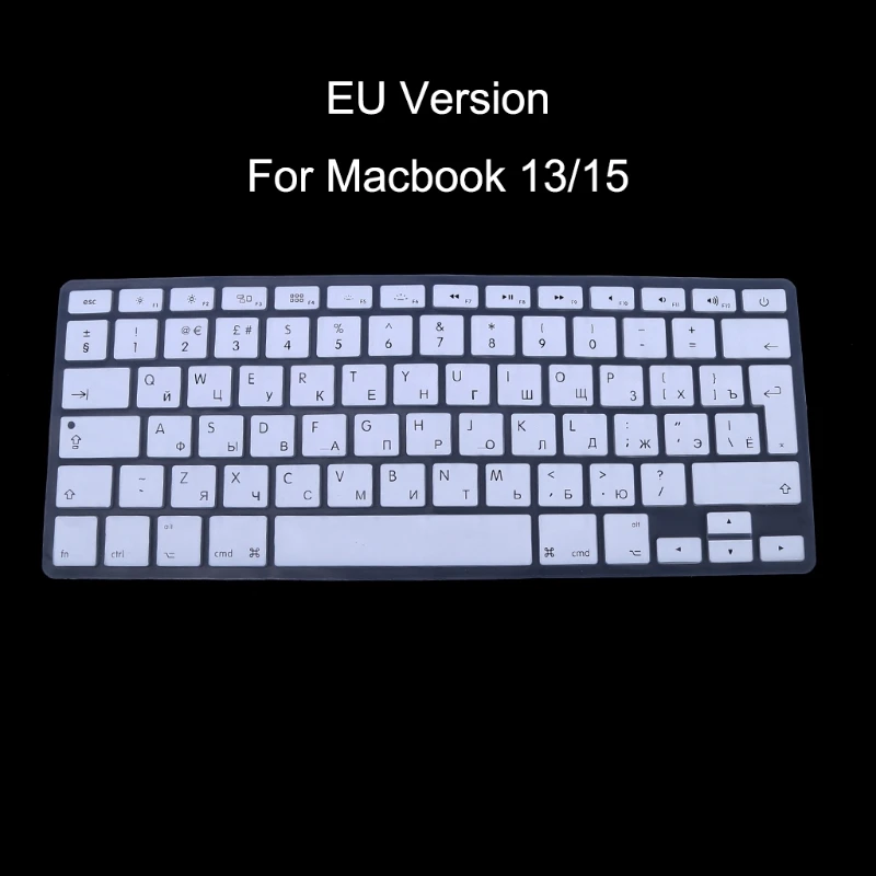

EU Version Russian Keyboard Silicone Skin Cover For Apple Macbook Air Pro 13 15