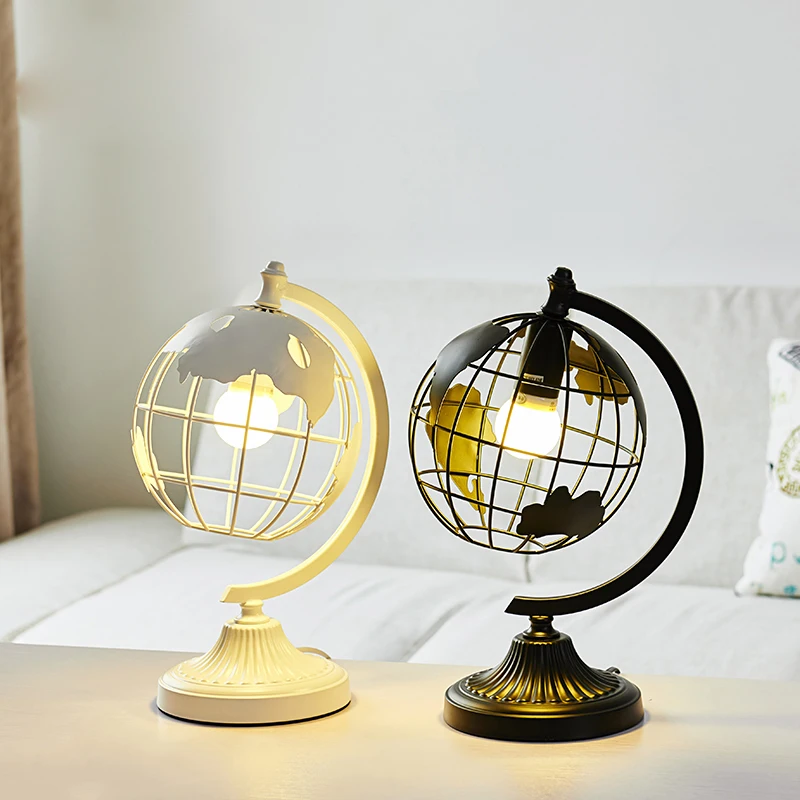 Earth Round Reading Lighting led Lamp Living Room Deco Bedroom Desk Lamps Indoor Bedside Table Lamp Home Decor  Fixtures