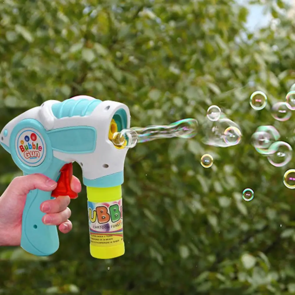 

6 шт электрическая автоматическая мыльный пузырь машины дующий пузыри для детей светильник сада музыка уличный игрушечный пистолет игрушк...