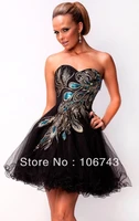 free shipping best seller black new fashion 2020 tulle sexy ombre vestidos formales short embroidery bridesmaid dresses