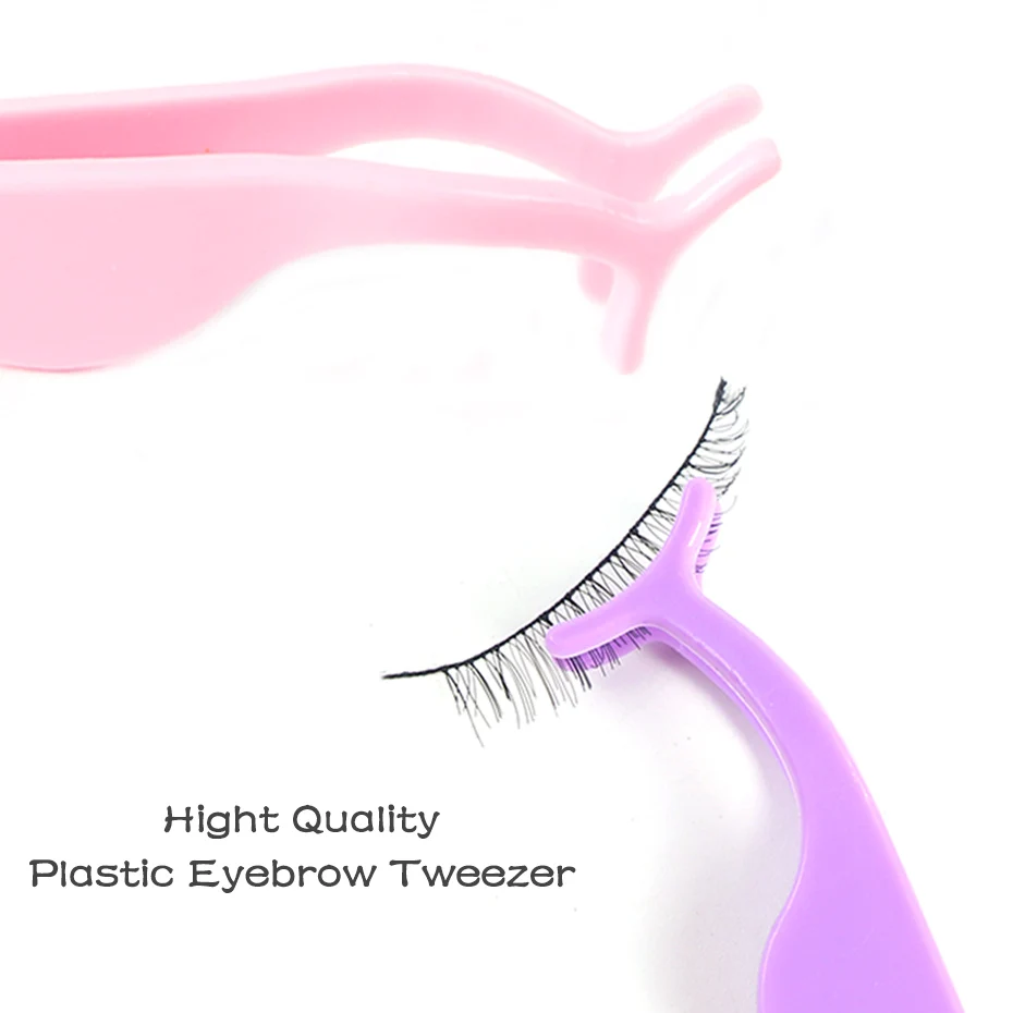 Пластик ресниц Пинцет оптом аппликатор для накладных ненатуральные