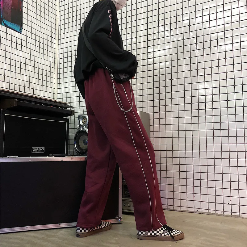 

HOUZHOU Jogging Sweatpants Women Baggy Spring 2021 Harajuku Sports Pants Japanese Streetwear Loose Casual Trousers Korean Style