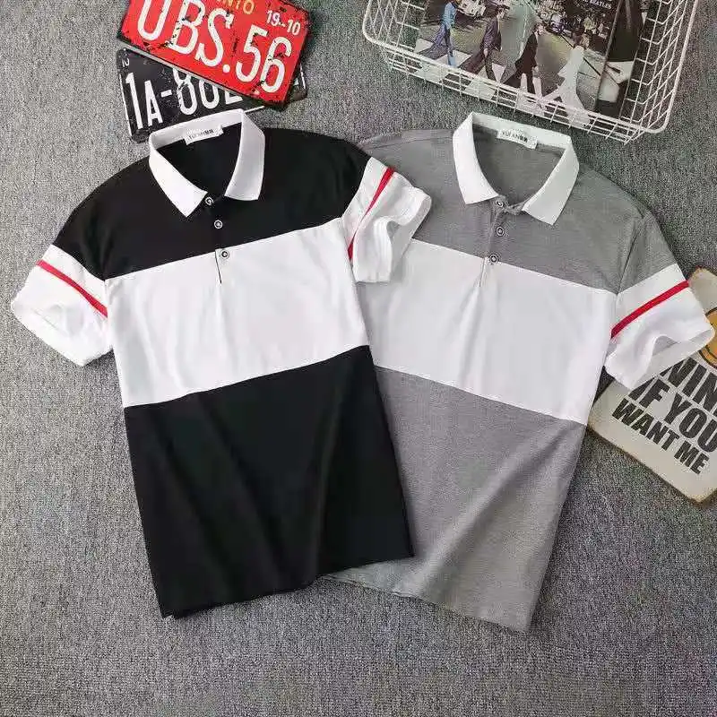 

Men Polo Men Shirt Short Sleeve Polo Shirt Contrast Color Polo New Clothing Summer Streetwear Casual Fashion Men tops