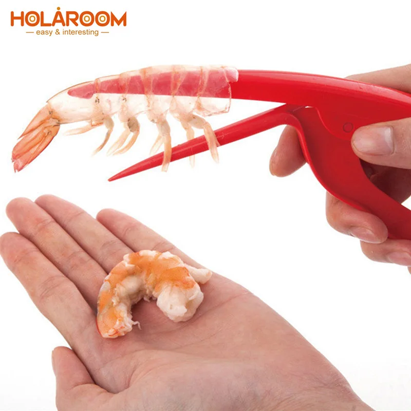 Holaroom креативные приспособления для чистки креветок Deveiners 3 шага быстрые Кухонные