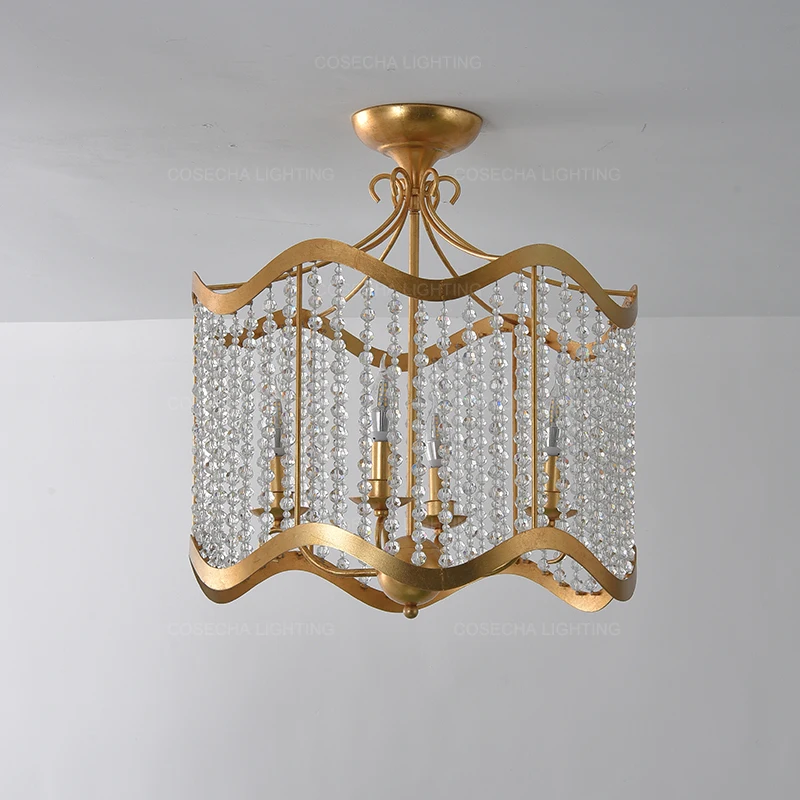 K9 хрустальные бусины люстры золотого цвета кухонные приборы в спальне прихожей