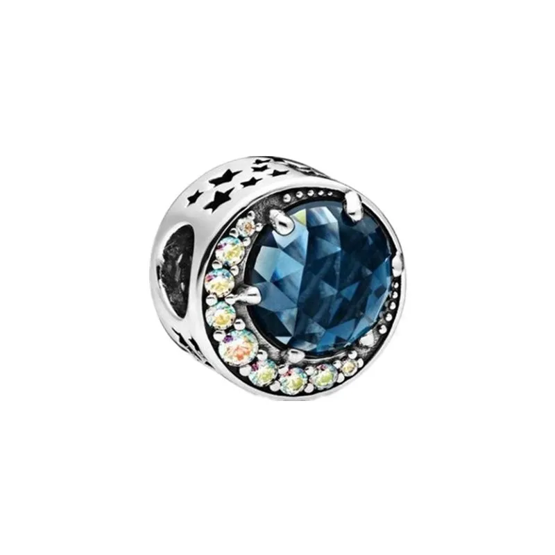 

Silver Round Pendant Charms Fit Women Beads Bracelets Jewelry Gift