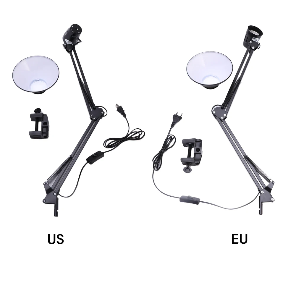 

Learning LED Desk Lamp With Clamp Mount Metal Foldable Home 360 Degree Rotation Bedroom Reading Student Bedside Swing Arm