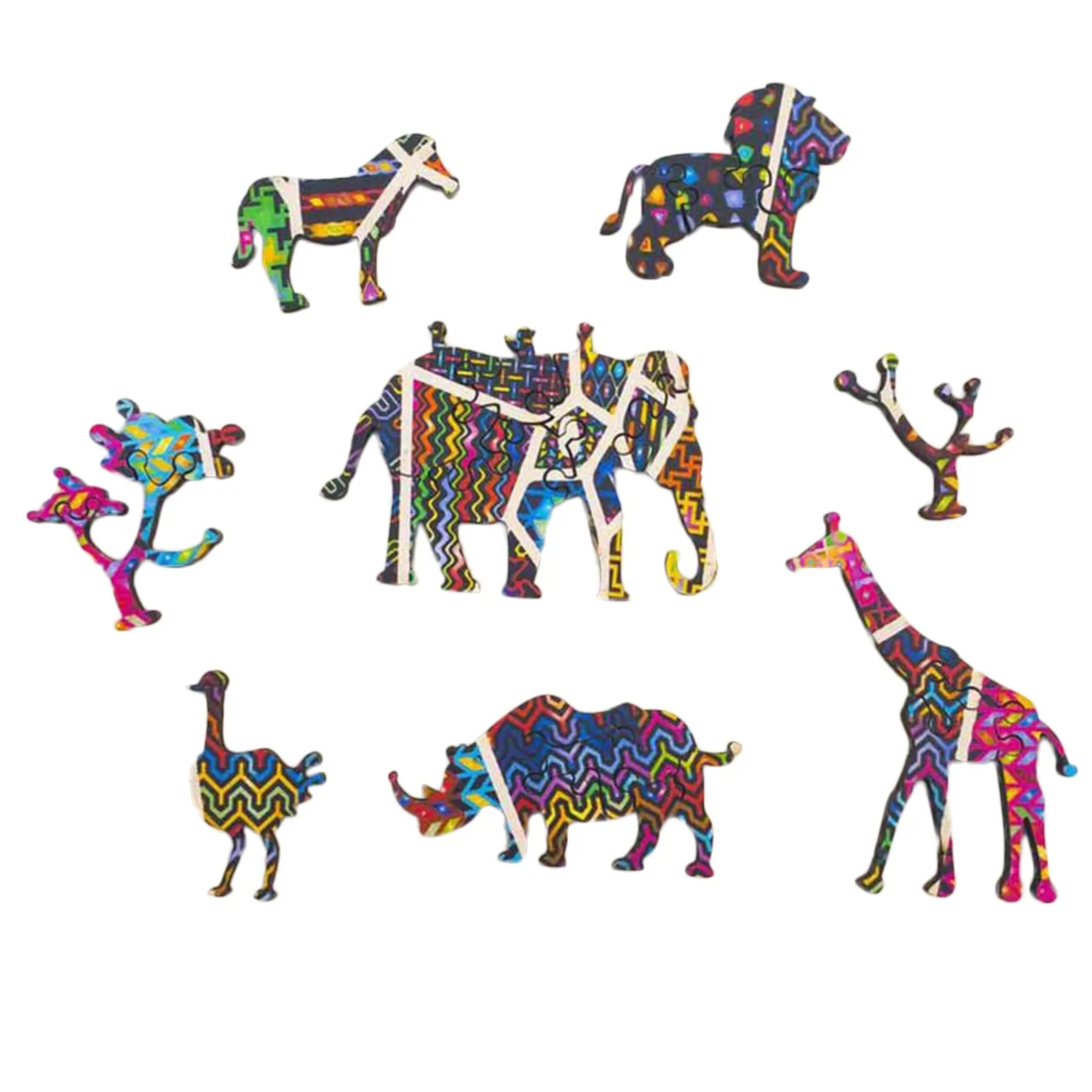 

New Product Hot Sale Shaped Wooden Puzzle Irregular three-Dimensional Animal Toy Puzzle Wooden Puzzle A3 Elephant Children's Toy