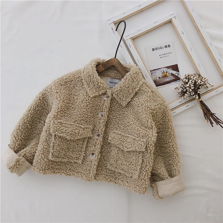 WLG/зимние плотные куртки для мальчиков и девочек Детские Бежевые Коричневые