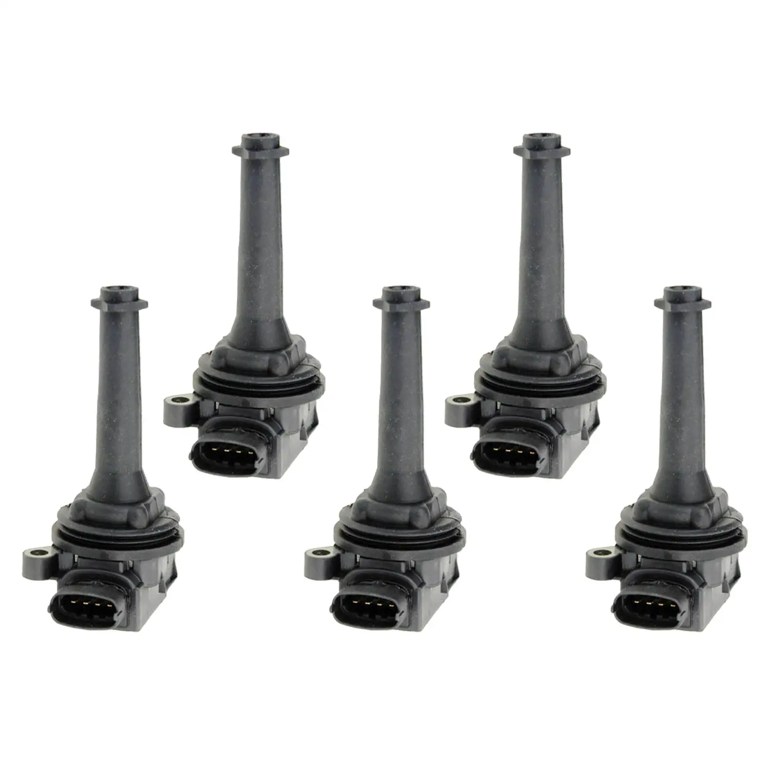 5-Pack Ignition Coils Premium Black Replacement for Volvo C70 S70 XC70 XC90 9125601 Auto Parts 30713416 Car Supplies | Автомобили и