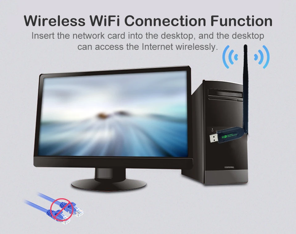 Бесплатный привод usb wifi адаптер ethernet lan беспроводной 802.11n ноутбук ключ карта antena adaptador 2,4g 5 ГГц wi fi приемник 5g мини