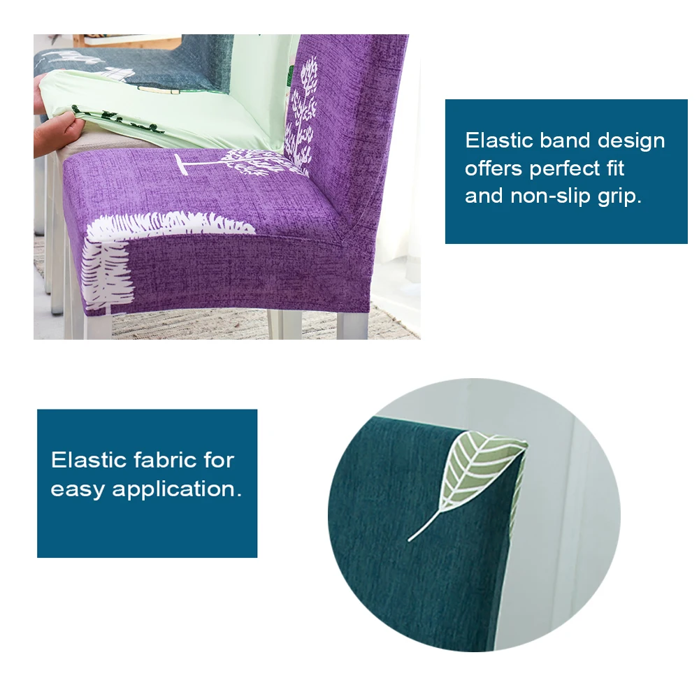 Новый дизайн принтованные чехлы на кресла стрейч для обеденных стульев защитные